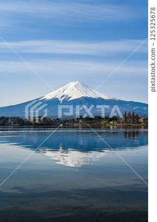 山梨縣河口湖和富士山 125325678