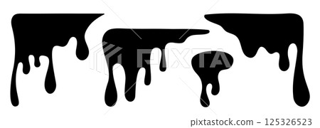 Paint dripping liquid set. Current paint, stains. Oil drop Paint dripping liquid set. Current paint, stains. Oil drop 125326523