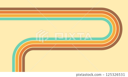 Groovy line rainbow abstract retro style background Groovy line rainbow abstract retro style background 125326531