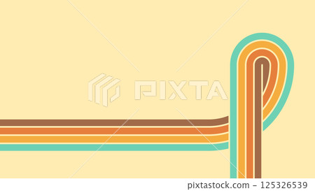 Groovy line wave rainbow abstract retro style background Groovy line wave rainbow abstract retro style background 125326539