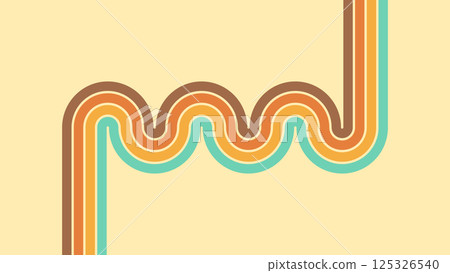 Groovy abstract retro style background with line rainbow Groovy abstract retro style background with line rainbow 125326540
