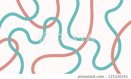 Doodle design with hand drawn groovy lines background. 125326541