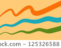 Colorful Wavy Lines on Warm Background 125326588