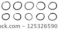 Collection of Simple Black Hand-Drawn Circles 125326590
