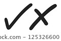 Check Mark and Cross Icon Illustration 125326600