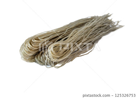 Dry mala noodles food on white background. 125326753