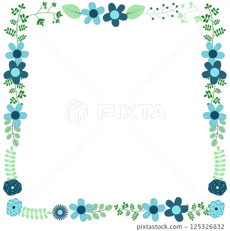 Square romantic vector floral border for spring and summer brochures, wedding designs and backgrounds Square romantic vector floral border for spring and summer brochures, wedding designs and backgrounds 125326832