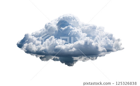 Detailed White Cumulus Cloud with Soft Shadows 125326838