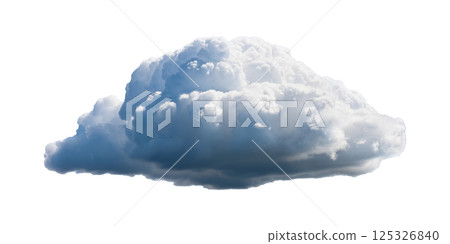Softly Textured Cumulus Cloud in Isolation 125326840