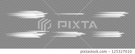 Glowing white speed lines. Motion High speed speed and blur. Dynamic lines. Light wave. Vector Glowing white speed lines. Motion High speed speed and blur. Dynamic lines. Light wave. Vector 125327010