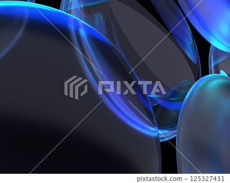 Abstract 3D illustration of aligned crystal lenses Abstract 3D illustration of aligned crystal lenses 125327431