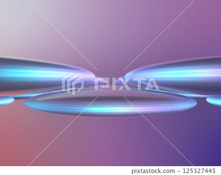 Abstract 3D illustration of aligned crystal lenses Abstract 3D illustration of aligned crystal lenses 125327445