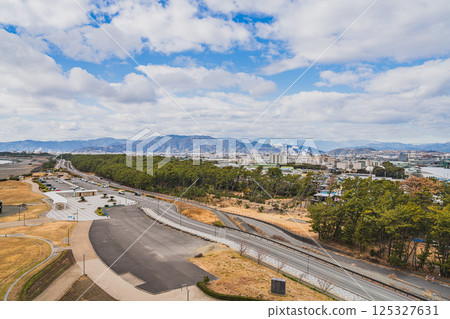 View from Mount Fuji Dragon Tower at Fujinokuni Tagonoura Minato Park in Fuji City (Shizuoka Prefecture) View from Mount Fuji Dragon Tower at Fujinokuni Tagonoura Minato Park in Fuji City (Shizuoka Prefecture) 125327631