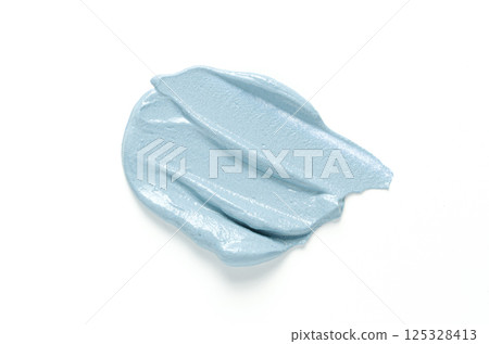 A sample of cosmetic clay for a body or face mask. White background 125328413