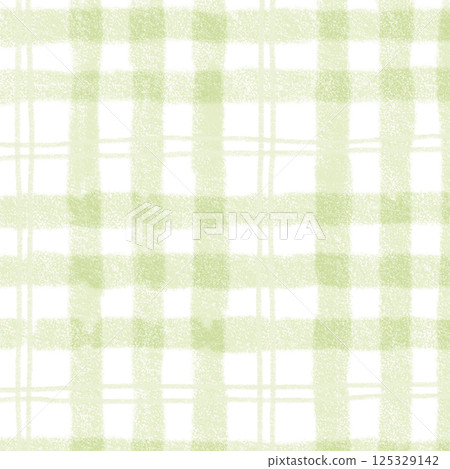 Sage Green Plaid Tartan Gingham Check Hand Drawn Background Pattern Overlay 125329142