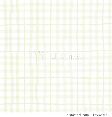Sage Green Plaid Tartan Gingham Check Hand Drawn Background Pattern Overlay 125329149
