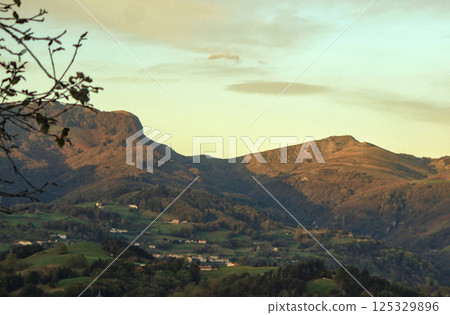 small town in the foothills of the mountains small town in the foothills of the mountains 125329896