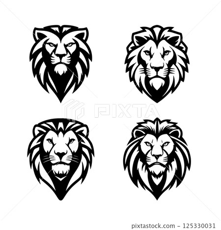 Lion sign. Design element for logo, label, emblem, sign. Lion sign. Design element for logo, label, emblem, sign. 125330031