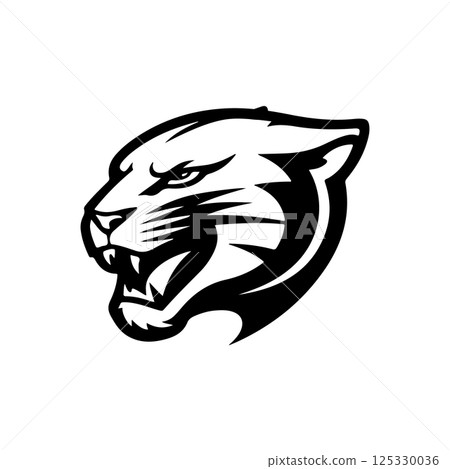 Illustration of pantera head on white background. Design element for logo, label, emblem, sign, poster, t shirt. Vector illustration Illustration of pantera head on white background. Design element for logo, label, emblem, sign, poster, t shirt. Vector illustration 125330036
