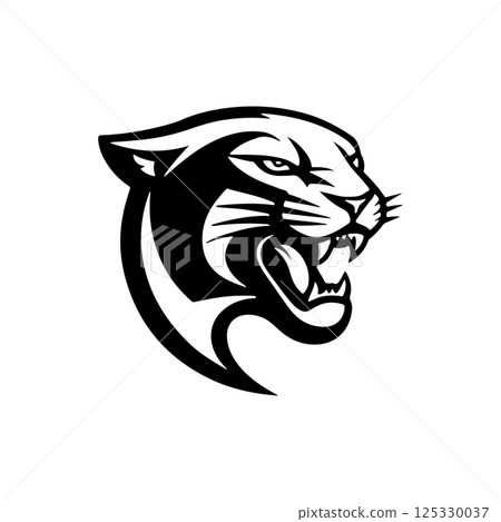 Illustration of pantera head on white background. Design element for logo, label, emblem, sign, poster, t shirt. Vector illustration Illustration of pantera head on white background. Design element for logo, label, emblem, sign, poster, t shirt. Vector illustration 125330037
