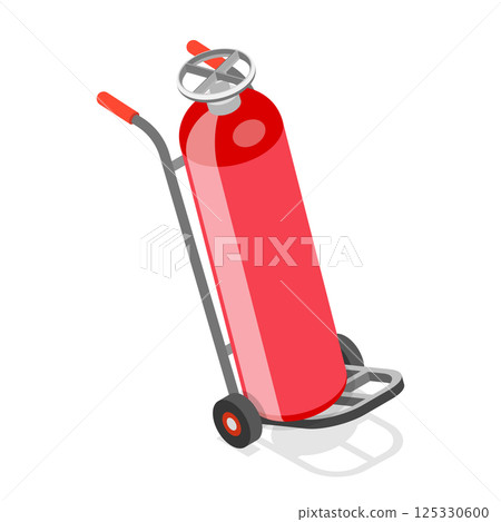 3D Isometric Flat Vector Illustration of Gas Cylindrical Containers. Item 5 3D Isometric Flat Vector Illustration of Gas Cylindrical Containers. Item 5 125330600