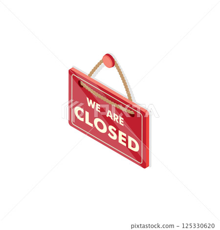 3D Isometric Flat Vector Set of Signboards. Item 6 125330620