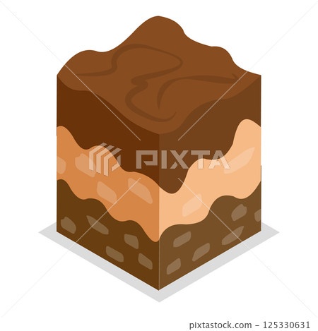 3D Isometric Flat Vector Illustration of Cocoa Natural Ingredients. Item 1 3D Isometric Flat Vector Illustration of Cocoa Natural Ingredients. Item 1 125330631