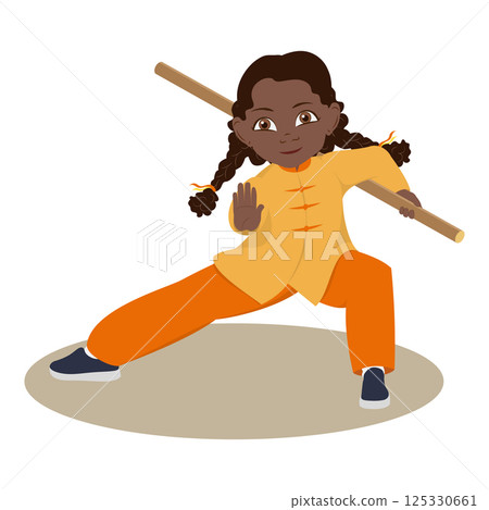 Flat Vector Illustration of Martial Arts Kids. Item 1 125330661