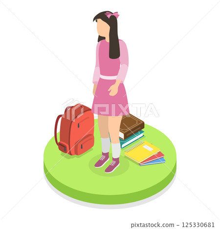 3D Isometric Flat  Illustration of Child Development. Item 3 125330681