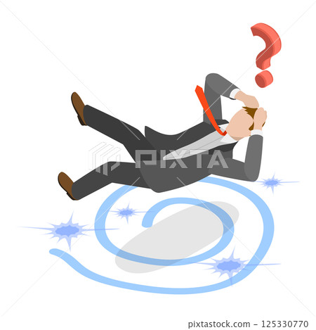 3D Isometric Flat  Illustration of Attention Concentration. Item 3 125330770