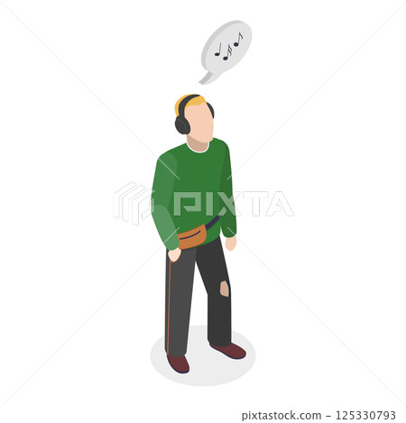 3D Isometric Flat  Illustration of Human Personality Feelings. Item 5 125330793
