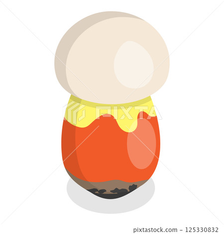 3D Isometric Flat  Set of Mushrooms. Item 4 125330832