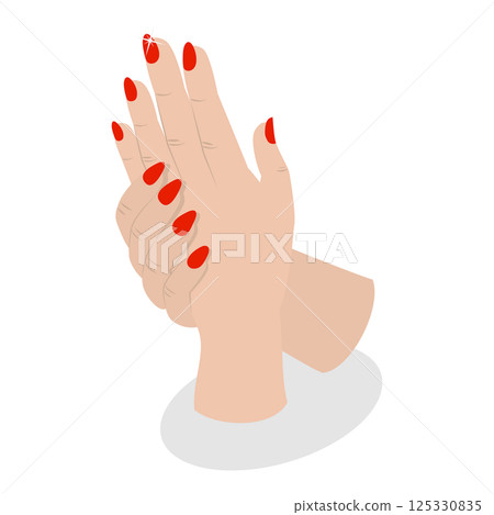 3D Isometric Flat Illustration of Spa Manicure. Item 7 3D Isometric Flat Illustration of Spa Manicure. Item 7 125330835