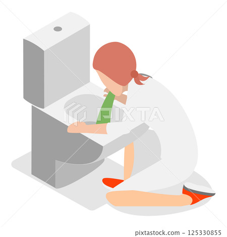 3D Isometric Flat  Illustration of Chemotherapy. Item 4 125330855