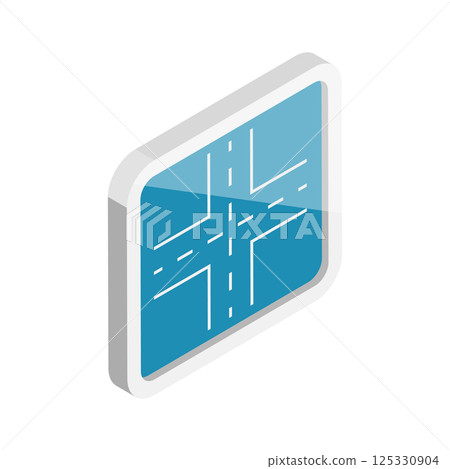 3D Isometric Flat  Set of Highway Icons. Item 4 125330904