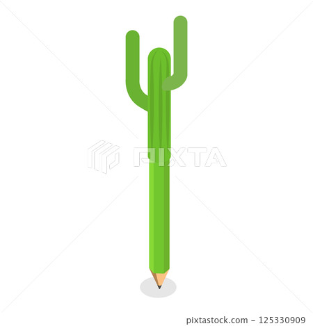 3D Isometric Flat Set of Various Kawaii Pens. Item 4 3D Isometric Flat Set of Various Kawaii Pens. Item 4 125330909