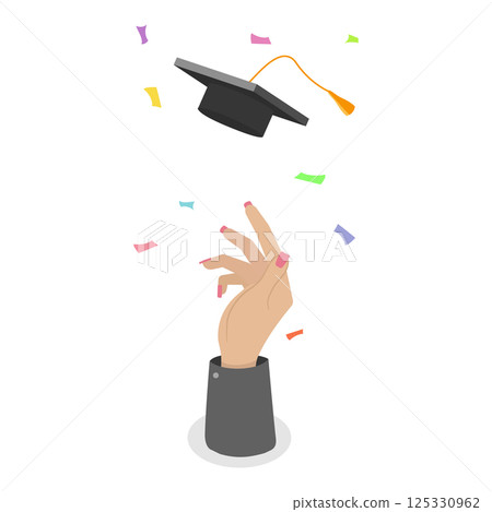3D Isometric Flat Set of Graduate Students. Item 4 3D Isometric Flat Set of Graduate Students. Item 4 125330962