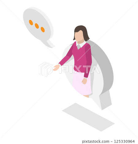 3D Isometric Flat Illustration of Business Discussion. Item 3 3D Isometric Flat Illustration of Business Discussion. Item 3 125330964