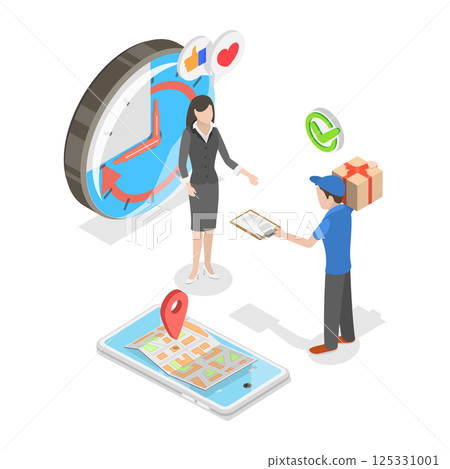 3D Isometric Flat Illustration of Logistics And Delivery. Item 2 3D Isometric Flat Illustration of Logistics And Delivery. Item 2 125331001