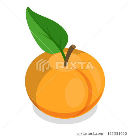 3D Isometric Flat Set of Fruits. Item 11 3D Isometric Flat Set of Fruits. Item 11 125331010