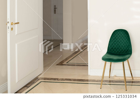 Clean modern waiting room in dental clinic 125331034