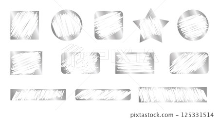Lottery scratch card shapes pack - pencil hatching chalk shading doodle silhouettes. Random scribbled stencils scuffed distressed stamps. Grainy grunge overlay shaded geometric templates. Lottery scratch card shapes pack - pencil hatching chalk shading doodle silhouettes. Random scribbled stencils scuffed distressed stamps. Grainy grunge overlay shaded geometric templates. 125331514
