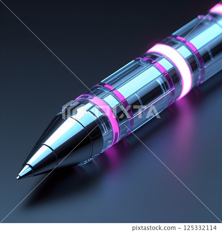 concept pencil design with futuristic aesthetics and cinematic shadow for use in promotional materials or sci fi storytelling 125332114