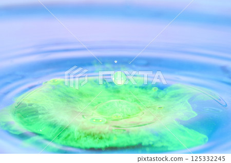 High-speed photography of water droplets 125332245