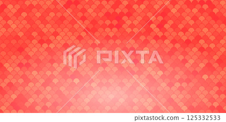 Vector snake pattern. Red dragon scale. Fish texture. Red skin background of reptile mermaid lizard. Oriental monster skin print 125332533