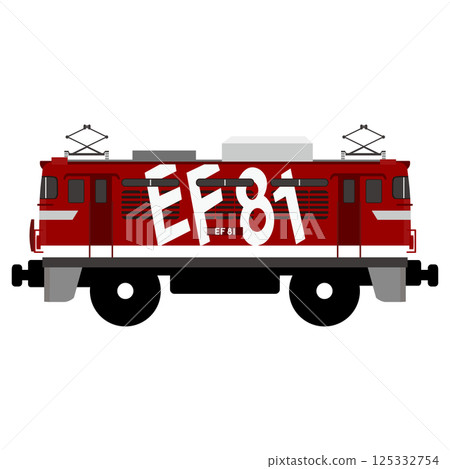 玩具式EF81電力機車02風景向量圖 玩具式EF81電力機車02風景向量圖 125332754