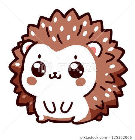 cute adorable hedgehog cartoon character 125332966