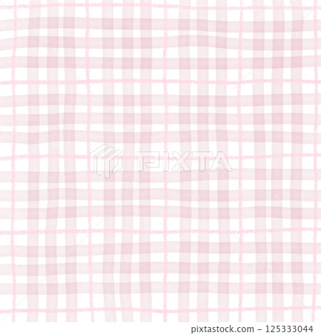 Pink Plaid Tartan Gingham Check Hand Drawn Background Pattern Overlay Pink Plaid Tartan Gingham Check Hand Drawn Background Pattern Overlay 125333044