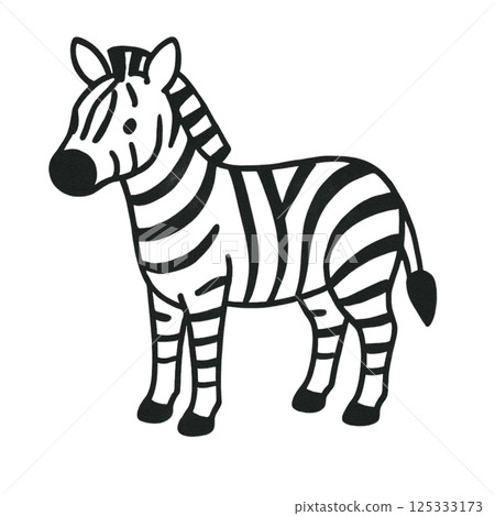 斑馬線描插畫,簡單,材質,圖標,無背景,動物系列 斑馬線描插畫,簡單,材質,圖標,無背景,動物系列 125333173