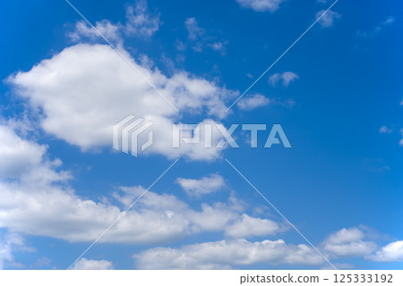 Refreshing blue sky and white clouds 125333192